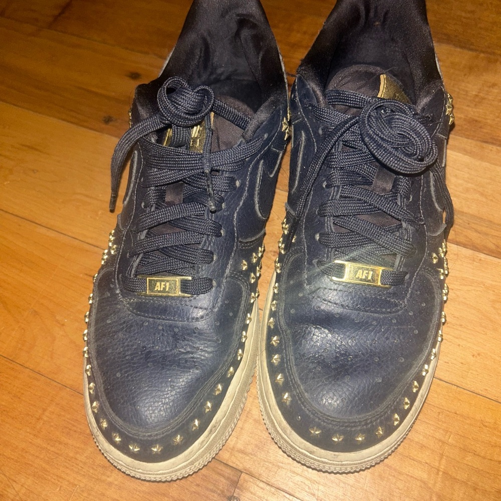 Nike AF1 Black Studded Sneakers